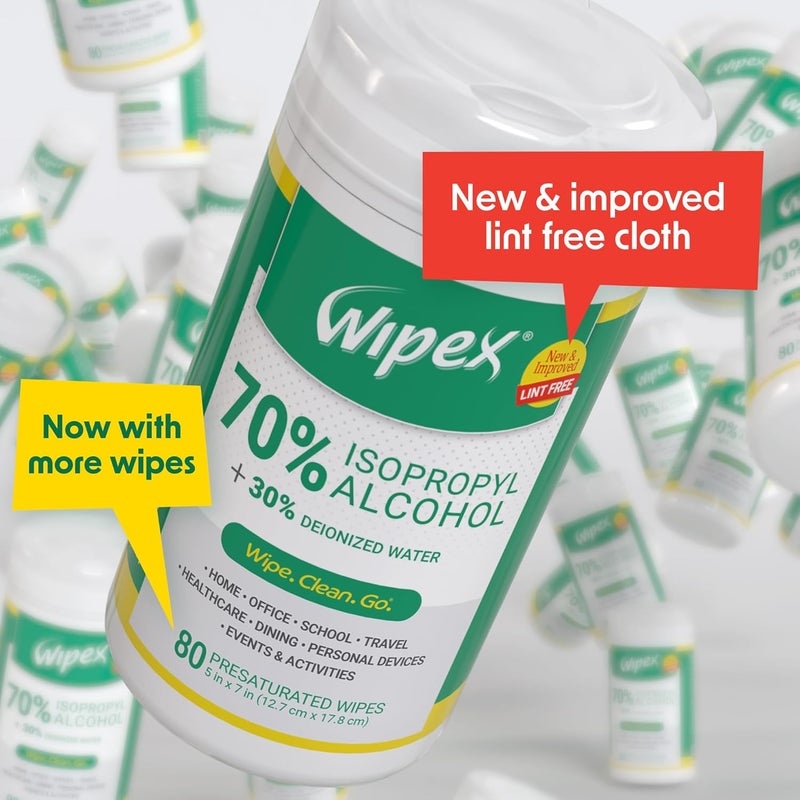 Wipex Alcohol Wipes for Electronics - Tech Wipes (80 Count (Pack of 1)) - Image 3